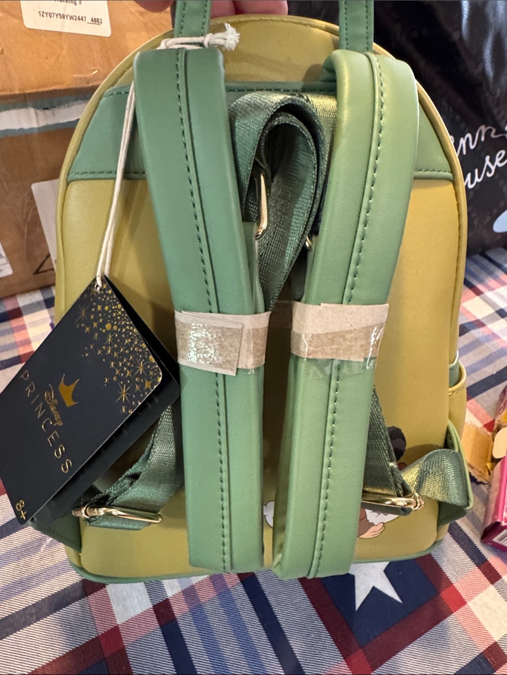 Loungefly Grumpy Faux Fur Beard Backpack in Green, Peach, White, Pink - Picture 5 of 6